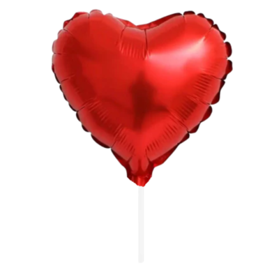 balão vermelho em formato de coração
